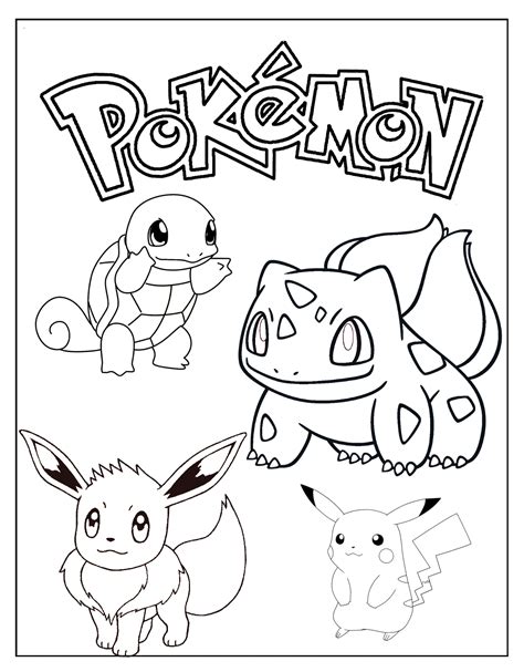 coloring pages of pokemon|Free Pokemon coloring pages